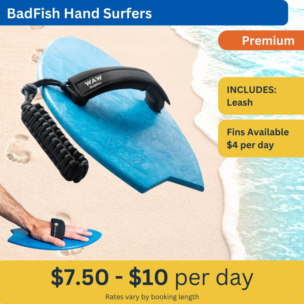 Badfish Handplane and hand surfer hire Noosa