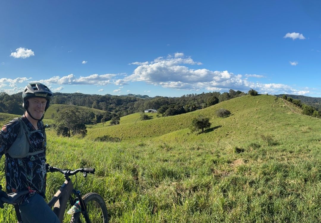 By Earth and Ocean Bike Tours in Noosa Hinterland with views over the landscape