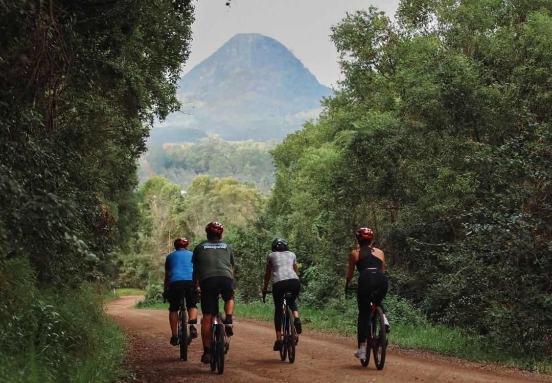 By Earth and Ocean Bike Tours in Noosa Hinterland, get together with your friends for an epic adventure
