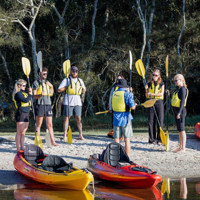 group of people kayaking in noosa